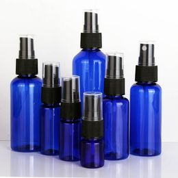 10ml 2oz 50ml 100ml pet recycled plastic blue perfume spray cosmetic hand sanitzer bottle