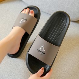 Men Women Slippers Summer Cartoon Carrot Flip Flop Shoes Couple Bathroom Fashion Non-Slip Flat Indoor Casual House Slides