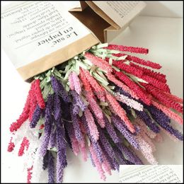 Decorative Festive Party Supplies Home Gardendecorative Flowers & Wreaths 12 Pnce Pe Foam Lavender Flower Wedding Aessories Decoration Simul