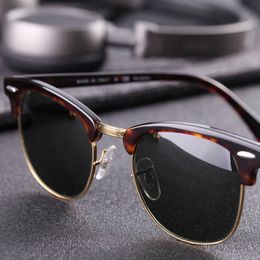 Eyewear Classic Style 51mm Sunglasses Men Women Acetate Frame Real Glass Lenses Female Sun Glasses Oculos Gafas