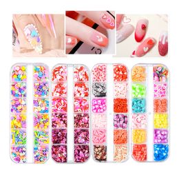 Lipstick Flower Heart Slice Nail Art Decorations Polymer Soft Clay Sprinkles for Crafts Making Phone Deco Parts DIY Accessories Nails Art Sticker