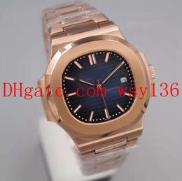 3 Colour Mens Date Watch 40MM 18k rose gold Blue Dial 5711/1A-010 Mechanical Automatic Men's Watches