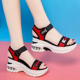 Women Breathable Wedge Sandals Summer Outdoor Open Toe Beach Sandal Casual Water Shoes For Girls Travel Walking Fashion Sneakers