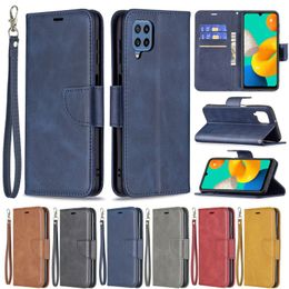 BF Retro PU Leather Wallet Credit Card Slot Cases With Wrist Free Strap For Samsung S20 S21 FE A02 A12 A32 4G 5G A42 A52 A72 A22 A82 A03S M32 A02S A21S A21 A31 A51 A71 A13 A52S