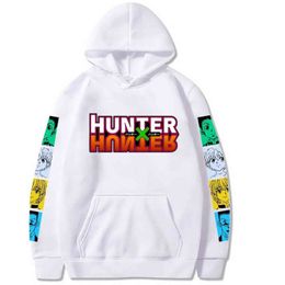 Hunter X Hunter Print Long Sleeve Harajuku Hoodies Streetwear Tops Sweatshirt Hoodie Sudaderas Women Men Y211118