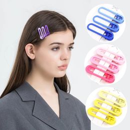 Candy Color Hairpin Pure Color Elastic Side Clip Autumn Girl's Kawaii Accessories Ornaments Ladies Hairpin Tiaras