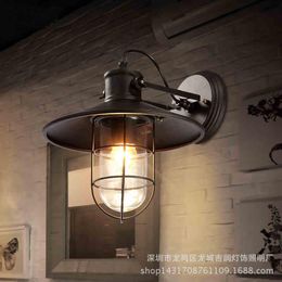 Loft Industrial Restaurant Bar Wall Lamp Bedside American Warehouse Outdoor Iron Bird Cage