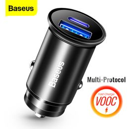 Baseus Quick USB Car r QC 4.0 PD 3.0 SCP AFC VOOC Warp Flash Fast Charger For Oneplus iPhone Xiaomi Huawei