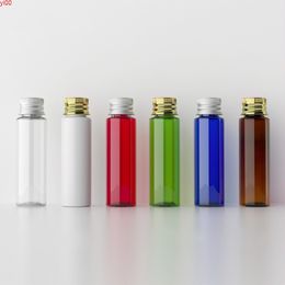 100pcs 30ML Many colors spiral aluminum cover plastic bottle 30cc empty cosmetic packaging Inner stoppergood qty