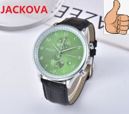 Full Functional Genuine Leather Band Quartz Watch Analog Date Clock Male Military waterproof boutique President Luxury Man Wristwatches Relogio Masculino