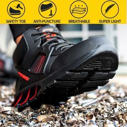 Safety Shoes Work with Solid PU Sole Anti-piercing Iron Filings and Anti-skid 211217