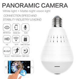 360 Panoramic Wifi Light Bulb Outdoor Waterproof Security IP Camera Lamp Support For Alexa Google Home Tmall Wizard
