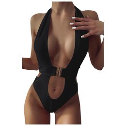 Women's Swimwear Bikinis Set Beach Luxury Bikini 2021 Solid Swimming Skimpy Sexy Top Pure Color Women Ropa Mujer