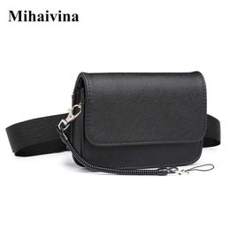 Mihaivina Unisex Waist Bag Women Waist Fanny Packs Belt Bag Luxury Brand Leather Waist Pack Hip Belt Bum Pouch Men Bag Wholesale 210708