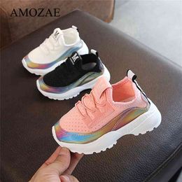 Children Sport Shoes Autumn Winter New Fashion Breathable Kids Boys Girl Shoes Anti-Slippery Sneakers Baby Toddler Shoes 210329