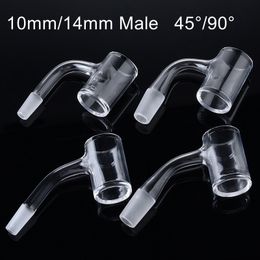 25mm OD Fully Weld Quartz Banger Smoking Accessories 10mm 14mm Male Joint Bevelled Edge Seamless QuartzBanger For Bongs Terp Pearls Oil Rigs