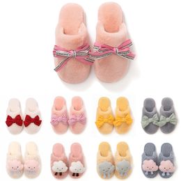 pink fur shoes UK - Cheaper Winter Fur Slippers for Women Pink Brown Black Grey Snow Slides Indoor House Outdoor Girls Ladies Furry Slipper Flats Soft Comfortable Shoes 36-41