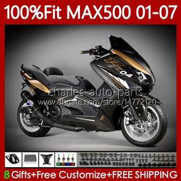 Injection Fairings For YAMAHA TMAX500 T-MAX500 MAX-500 TMAX-500 T MAX500 01 02 03 04 05 06 07 109No.59 TMAX Hot Colour MAX 500 XP500 2001 2002 2003 2004 2005 2006 2007 Kit