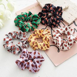 2021 winter flannel series digital printed Rugby accessories versatile elastic hair band