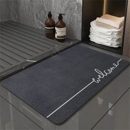 Absorbent Bath Rug Quick Drying Mat Anti-slip room Napa Skin Door Tub Side Home Floor Carpet Tapis 220301