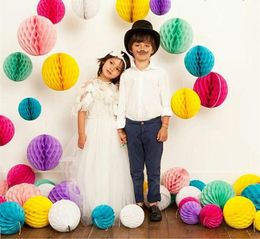 Decorative Flowers & Wreaths 30cm Birthday Party Home Decorations Wedding Decoration Artificial Honeycomb Paper DIY Hanging Ornaments 10pcs/