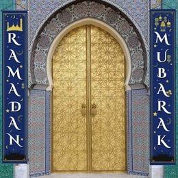 Eid Mubarak Door Porch Banner Hanging Garland Flag Muslim Islamic EID Ramadan Kareem Festive Home Decor