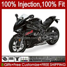 Injection Mold OEM Fairings For BMW S-1000RR S1000 S 1000 RR S-1000 19-21 Bodywork 21No.19 S1000-RR S1000RR Gloss black 19 20 21 22 S 1000RR 2019 2020 2021 100% Fit Bodys