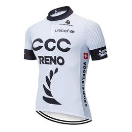 CCC Team Short Sleeve Cycling Jersey Sports Wear Breathable and Quick-drying Bike Clothing Road Racing Shirts Bicycle Uniform S21040513