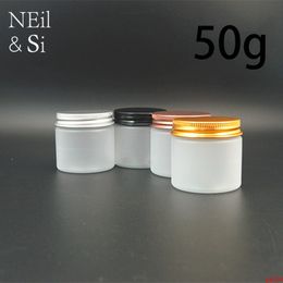 50g Matte Plastic Bottle Refillable Makeup Cream Lotion Frost Jar Pill Capsule Coffee Beans Storage Containers Free Shippinggood qtys