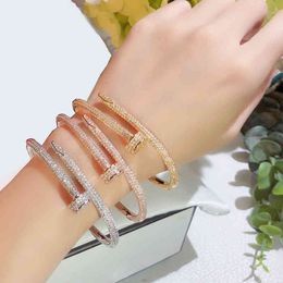 Classic Popular Bracelet For Catier Style Lovers Bangle S925 Sier AU750 18K Gold Bt Quality Fashion Ladi Anniversary