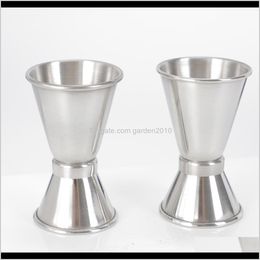 Tools Factory Direct Sale 15 30Ml Double Head Stainless Steel Measuring Metal Cocktail Whisky Mixing Cup Yplo9 Ep0Gx