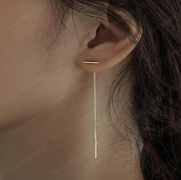 Fashion Dangle Earring Simple 925 Sterling Silver Chain Earrings For Women Temperament