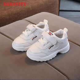 XGRAVITY Boys Girls Fashion Sneakers Baby/Toddler Little Kids Leather Trainers Children School Sport Shoes Soft Running Shoes 04 X0703