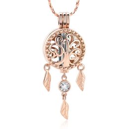 Chains Dream Catcher Cremation Jewellery For Ashes Stainless Steel Tree Of Life Memorial Urn Necklace Women Men