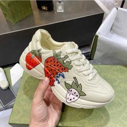 2021 men's women's casual shoes retro, mouse red lips beige retro luxury designer casual, lace leather stitching, size 35-44