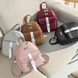 Mini Women Backpack 2022 Korean Women Small Shoulder Bags Fashion Popular Bow Children Backpacks