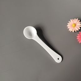 wholesale 1G Professional Plastic 1 Gramme Scoops Spoons For Food Milk Washing Powder Medcine White Measuring Spoons DH948