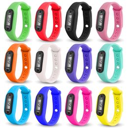 2020 Sport Smart Wrist Watch Bracelet Display Fitness Gauge Step Tracker Digital LCD Pedometer Run Step Walking Calorie Counter 874 Z2