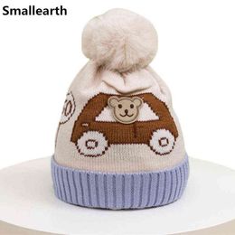 Cotton Baby Hat Newborn Photography Props Infant Cap Cute Car Kids Hats Autumn Winter Baby Caps for Girls Boys Toddlers Beanies Y21111