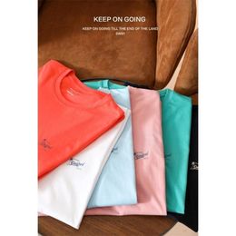 SIMWOOD Summer New 100% cotton T-Shirt Men -Print soft comfortable tops breathable fashion loose tees plus size t shirt 210409