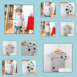 T-Shirts Tops &Tees Baby Clothing Baby, & Maternity Children Kids Boys Korean Version Star Pattern Short-Sleeved Cotton T-Shirt 2-7Y Drop De