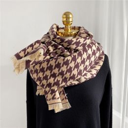 Womens Versatile Cashmere Scarf Fashion shawls Design Winter Warm Plaid scarves Luxury Student shawl men's scarf girl gift