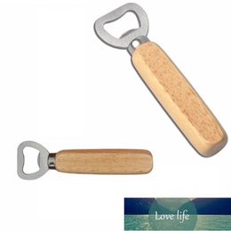 Wood Handle Beer Bottle Opener Stainless Steel Real Wood Strong Bottle Opener Kitchen Bar Tool Openers LZ0406