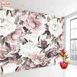 Retro Rose 3d Po Wallpapers for Living Room Wall Papers Home Decor Paper Mural Wallpaper Walls Rolls Floral papel de parede 210722