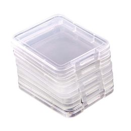 Memory Card Storage Box Square Transparent Plastic Case Finishing Container Protection Cases Packaging Boxes