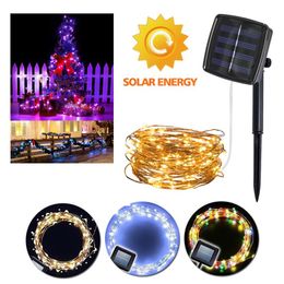 Solar LED String Lights DIY Decorative Fairy Light Outdoor Indoor Strip Lamp For Christmas Wedding Party Garden Lighting Grow