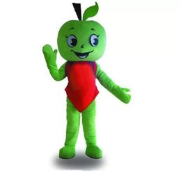 Professional Green Apple Mascot Costume Halloween Christmas Fancy Party Dress Friuts Cartoon Character Suit Carnival Unisex Adults Outfit
