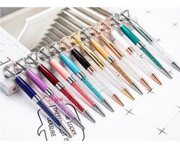 Colourful Diamond Pen Big Crystal Ballpoint Pens Stationery Ballpen Oily Rotate Twisty Black Refill 9 Colours SN3370