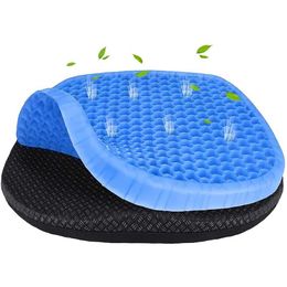 Gel Seat Cushion Double Thick Egg Summer For Pressure Relief Breathable Chair Pads Car Office 211203