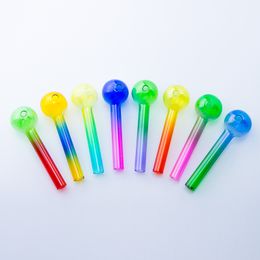 Paladin886 Y223 Smoking Pipe About 4 Inches 30mm OD Bowl Rainbow Color Oil Rig Glass Pipes Fit Your Palm